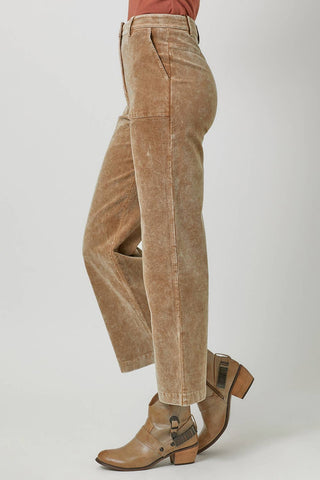 60879 Washed Corduroy Trousers: Sand / Large