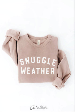 SNUGGLE WEATHER Graphic Sweatshirt   : TAN / S