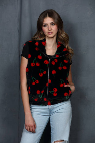 Faux Fur Zip Up Vest