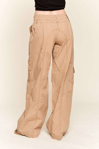 LEP3207-LOW-RISE CASUAL CARGO PANTS: OLIVE / M