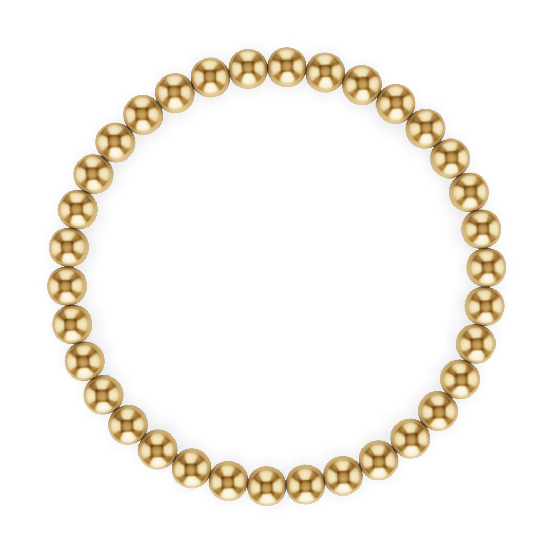 5MM Gold Ball Bracelet: Gold / 7.5"