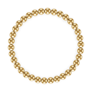 5MM Gold Ball Bracelet: Gold / 7.5"