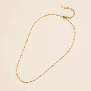 Lip Chain Gold Dip Stainless Steel Short Necklace: Gold / One / 4JN14005