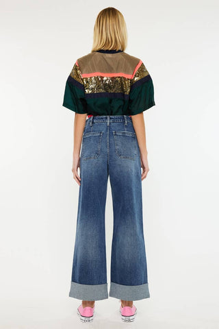 ULTRA HIGH RISE 90’S WIDE LEG TROUSERS JEANS-KC3308D