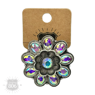 Flower ring 806-R046: Turquoise