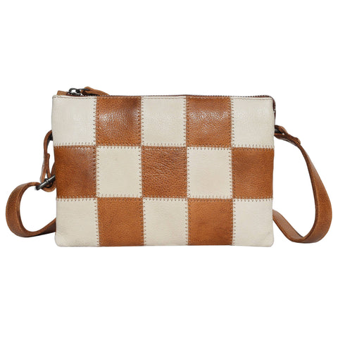 Sadie Handcrafted Leather Crossbody Bags: Oat Patch