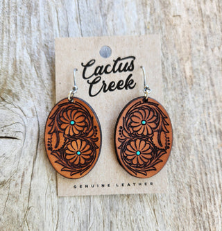 "Laura" Handmade Leather Earrings