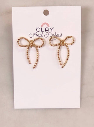 Bow Studs(long version)Earrings