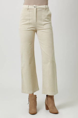 60879 Washed Corduroy Trousers: Sand / Large