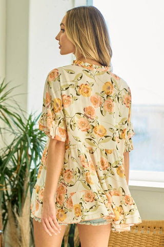 SALE-Fly to the floral top