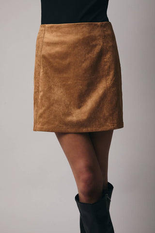 SUEDE MINI SKIRT
