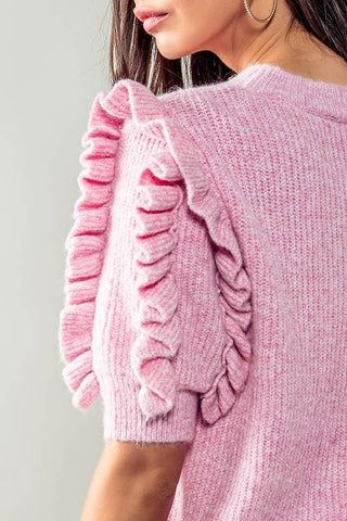 Ruffled and Ribbed Top