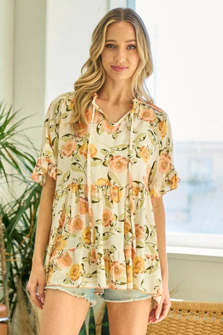 SALE-Fly to the floral top