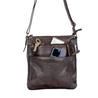 Leather Shoulder Bag Robbie GW6851: Cognac