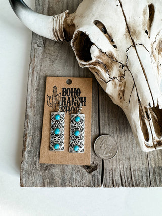 Western Bar Texture Earrings: STYLE 1