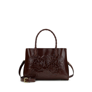 Patricia Nash Genovese Top Handle Crossbody - Rose Tooled: British Tan