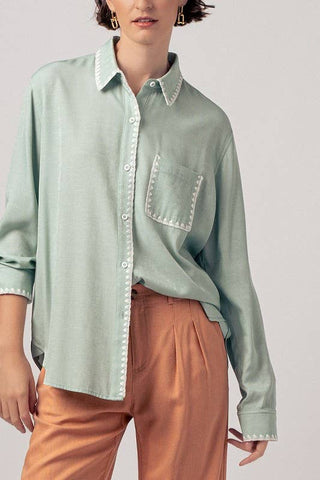 Silky Scalloped Shirt