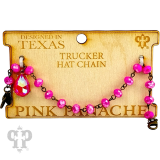 Trucker hat bead chain THC109: Pink