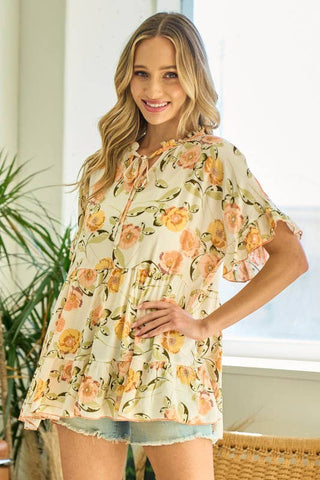SALE-Fly to the floral top