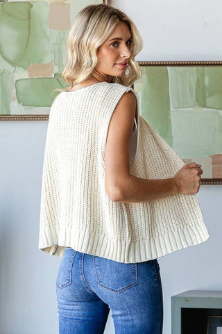 KNIT VEST CARDIGAN