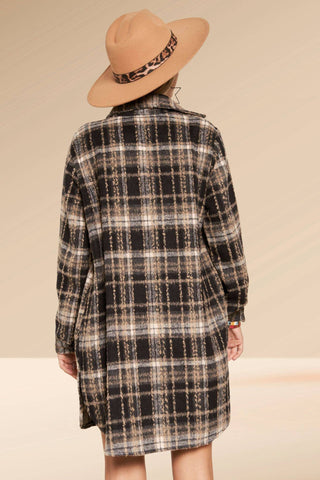 LEJ2587B - CHECK FLANNEL SHACKET