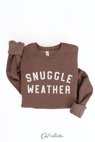 SNUGGLE WEATHER Graphic Sweatshirt   : TAN / S