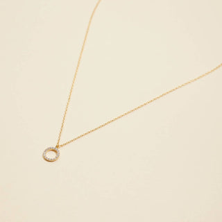 Circle Charm Gold Dip Short Necklace: GD / One / 4DN18036