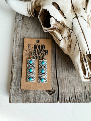 Western Bar Texture Earrings: STYLE 1