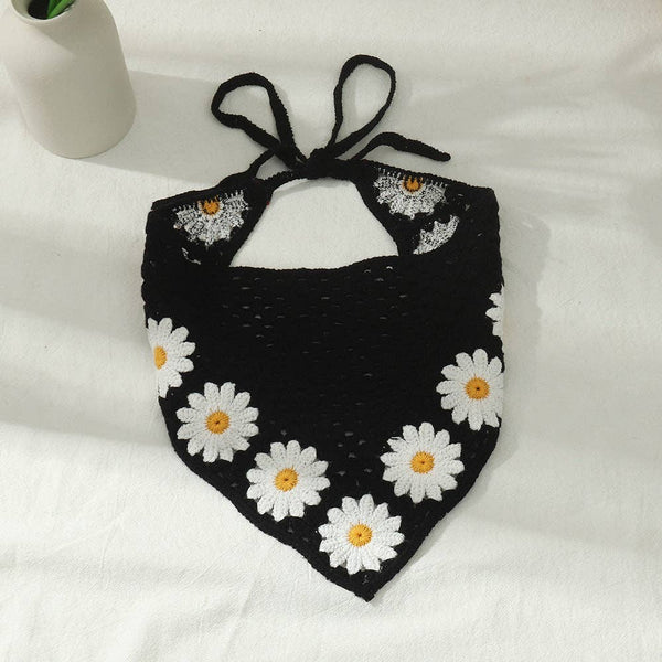 Handmade Crochet Headband Sunflower Mushroom: BLSF