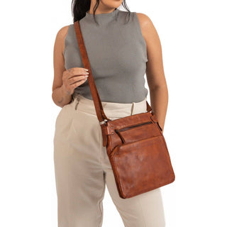 Leather Shoulder Bag Robbie GW6851: Cognac