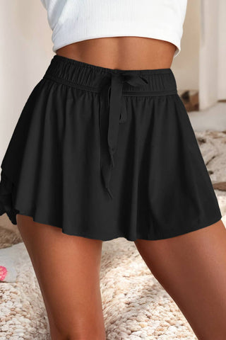 LDC Drawstring High Waist Lined Tennis Skorts