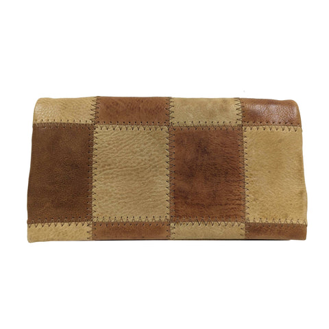 Patch Handcrafted Leather Wallet: Retro Patch