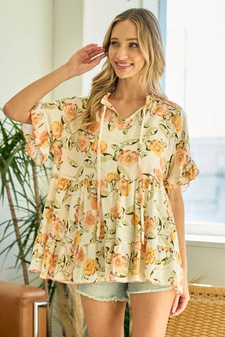 SALE-Fly to the floral top