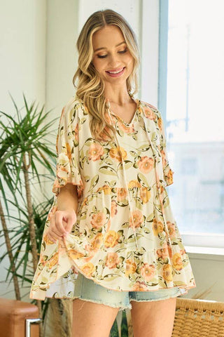 SALE-Fly to the floral top