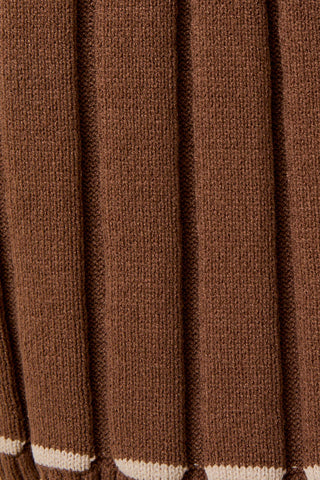 3/4 SLEEVE STITCH DETAIL MINI SWEATER DRESS