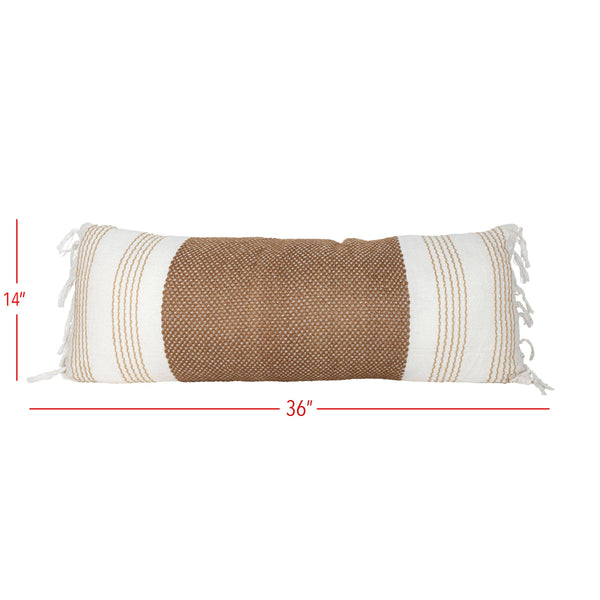 14x36 Hand Woven Scotia Pillow Brown