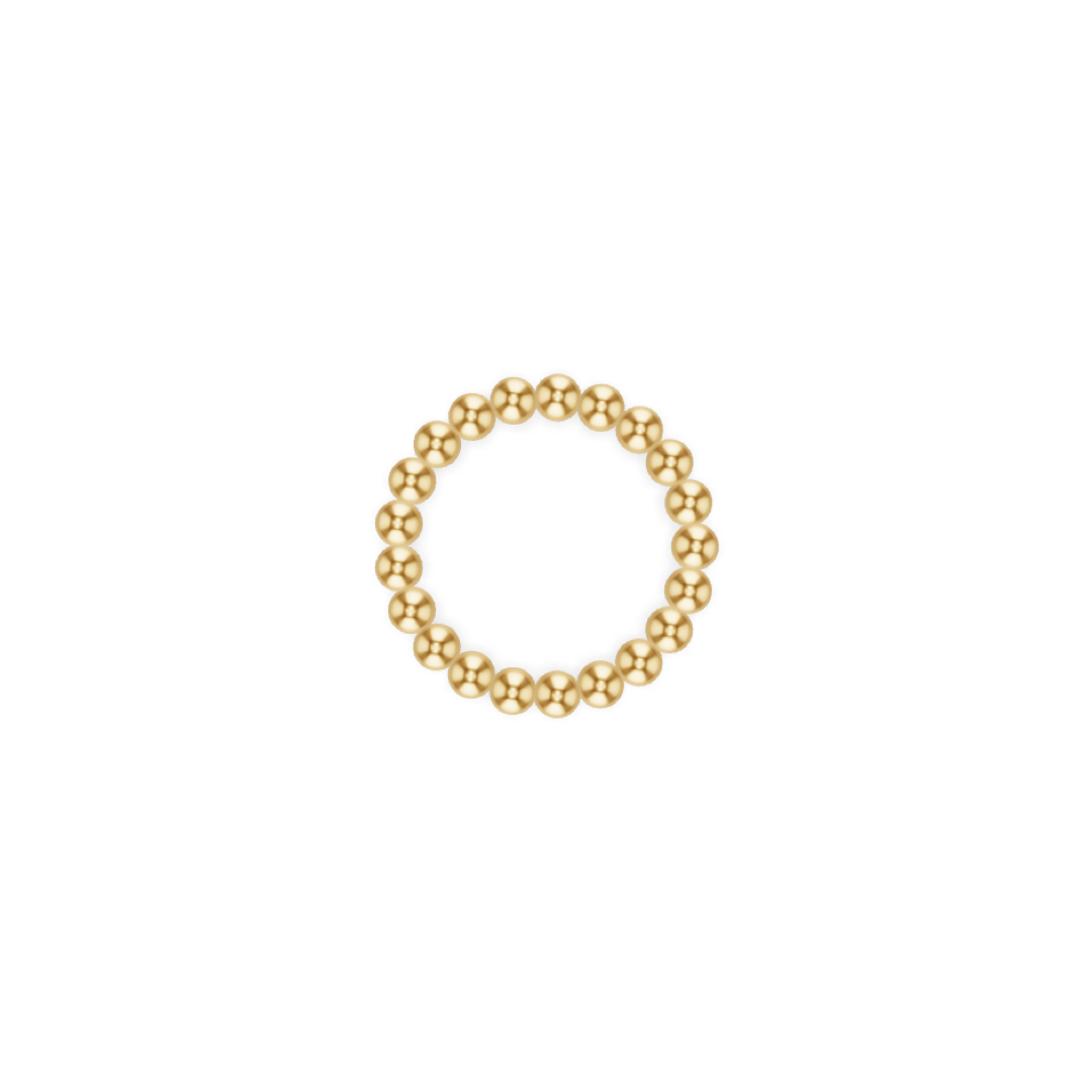 2MM Gold Ball Ring: Gold / 5