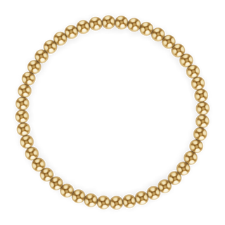 4MM Gold Ball Bracelet: Gold / 7.5"