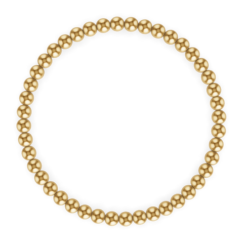4MM Gold Ball Bracelet: Gold / 6.5"