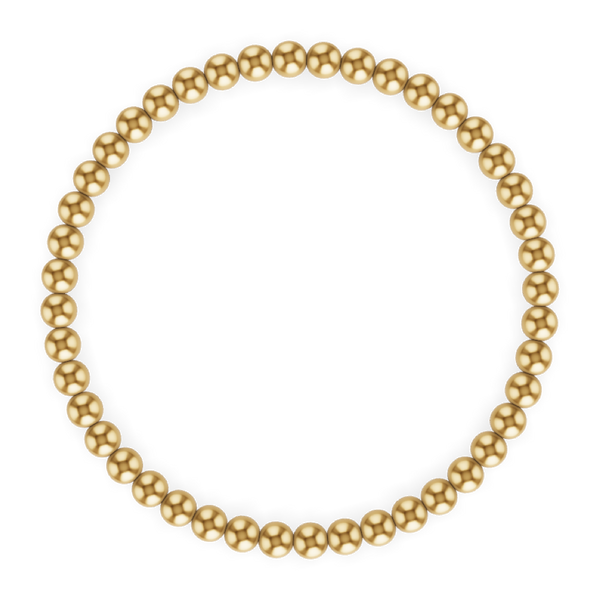 4MM Gold Ball Bracelet: Gold / 7.5"