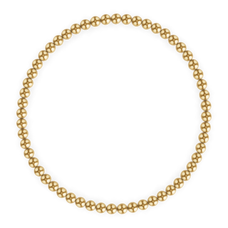 3MM Gold Ball Bracelet: Gold / 7.5"