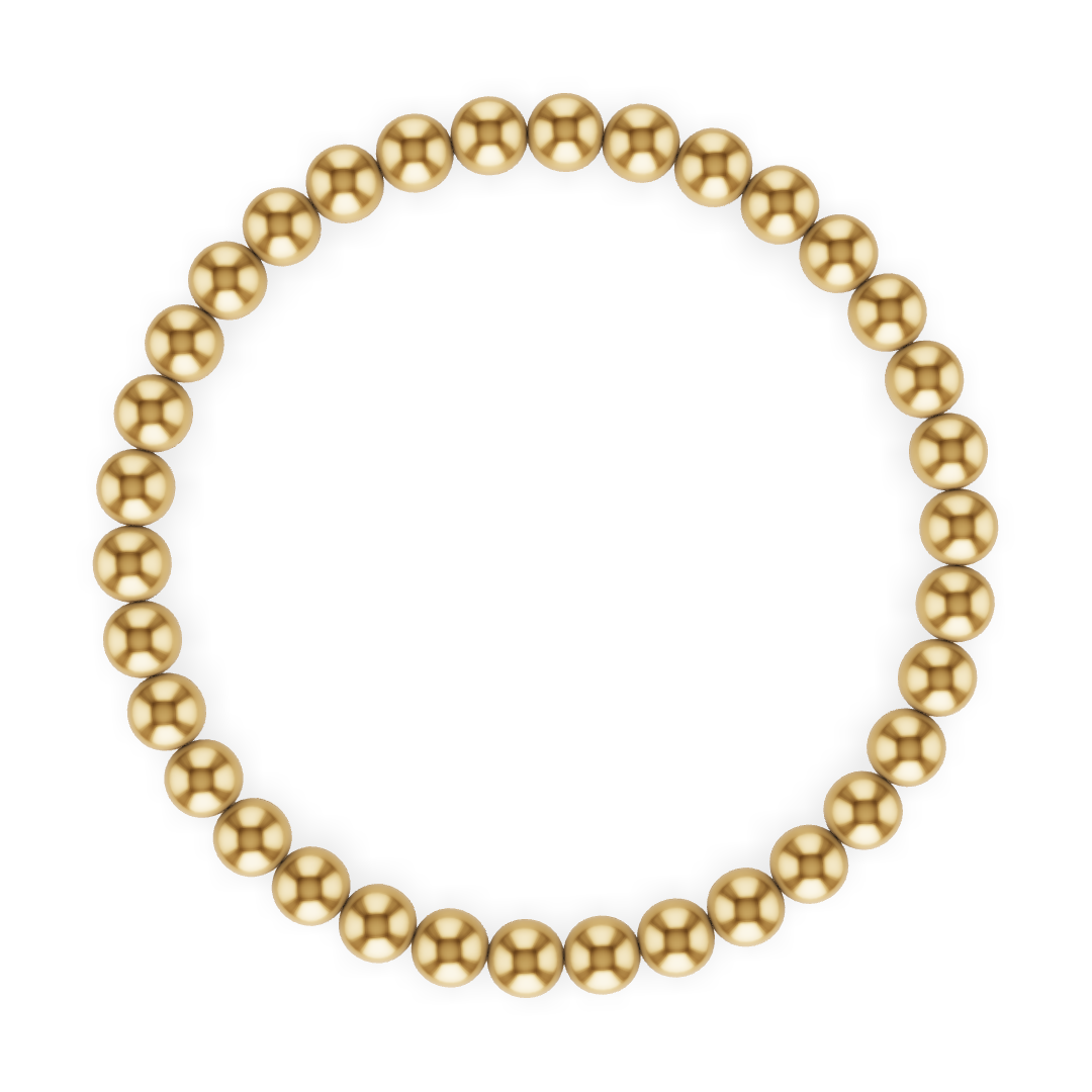 5MM Gold Ball Bracelet: Gold / 6.5"