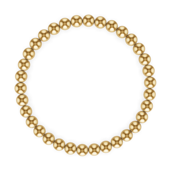 5MM Gold Ball Bracelet: Gold / 6.5"