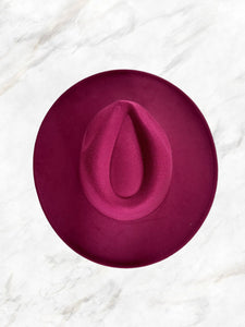 Moon & Lotus Flower Hat | Hand Burnt| Cowboy Hat/Fedora: Rancher Hat / Merlot