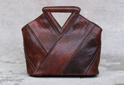 Womens Leather Handbag Crossbody Bag Small Tote: Handbag only