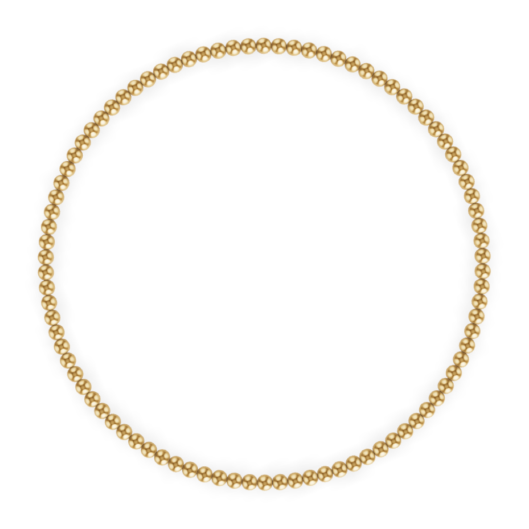 2MM Gold Ball Bracelet: Gold / 6.5"