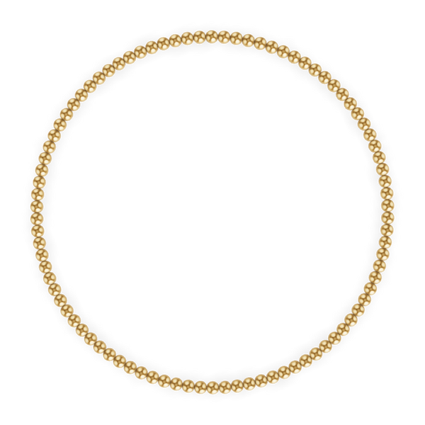 2MM Gold Ball Bracelet: Gold / 7.5"
